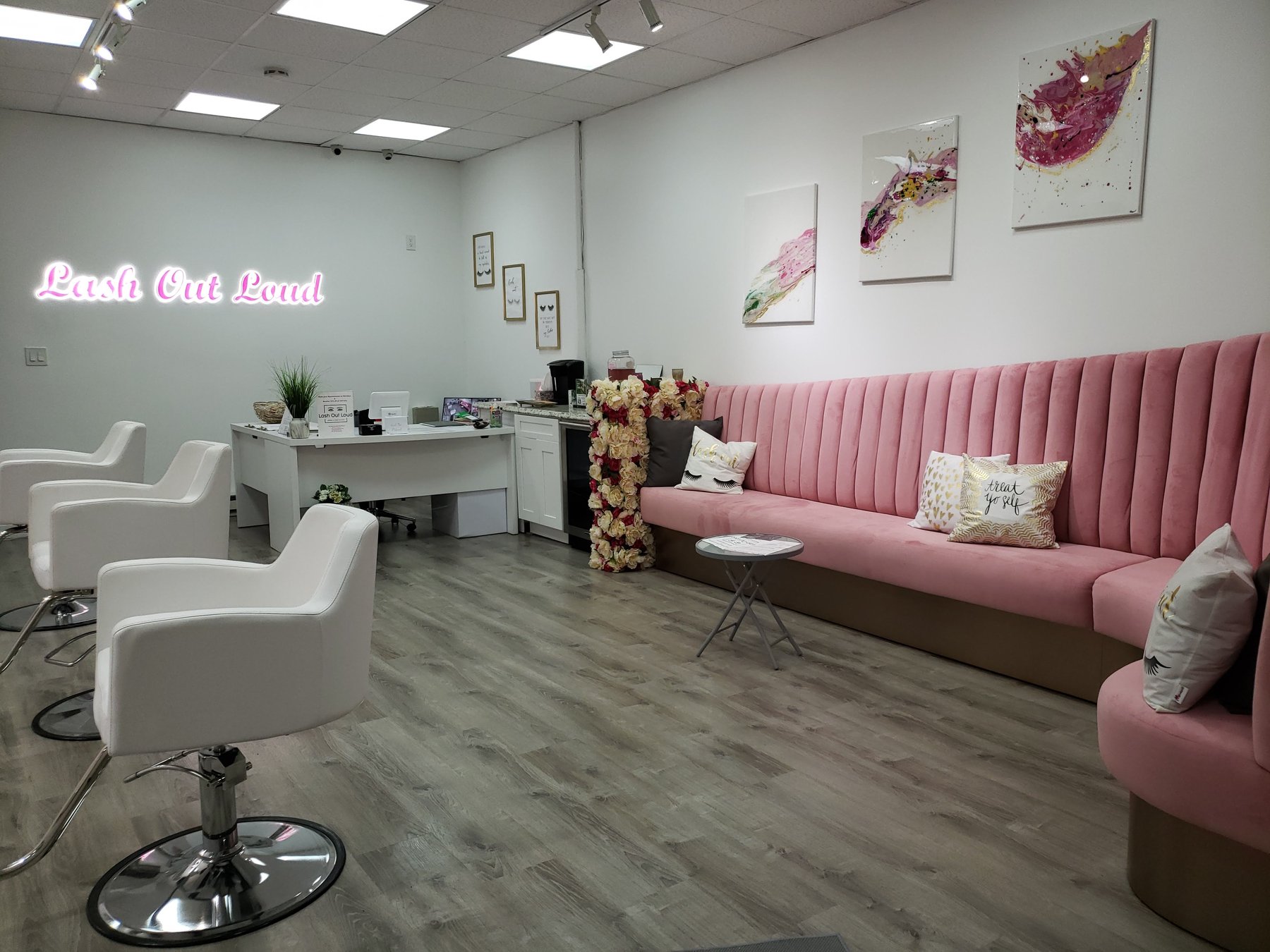 The Lash Out Loud studio interior